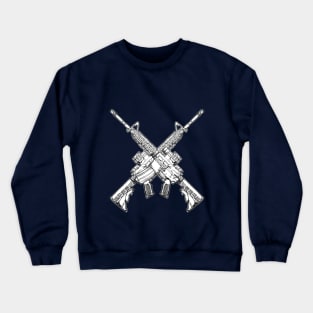 Crossing m4 rifles Crewneck Sweatshirt